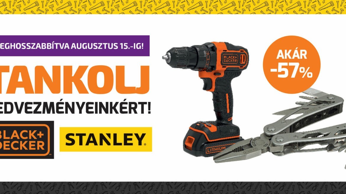 BLACK&DECKER STANLEY pecsétgyűjtő füzet nyertesei – 2021. július 05.